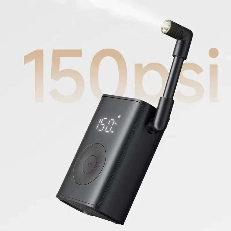 Xiaomi MIJIA Portable Electric Air Compressor 150 PSI, 2000mAh, Tire Pressure Detection, Multiple Preset Mode,LED Light Air Pump