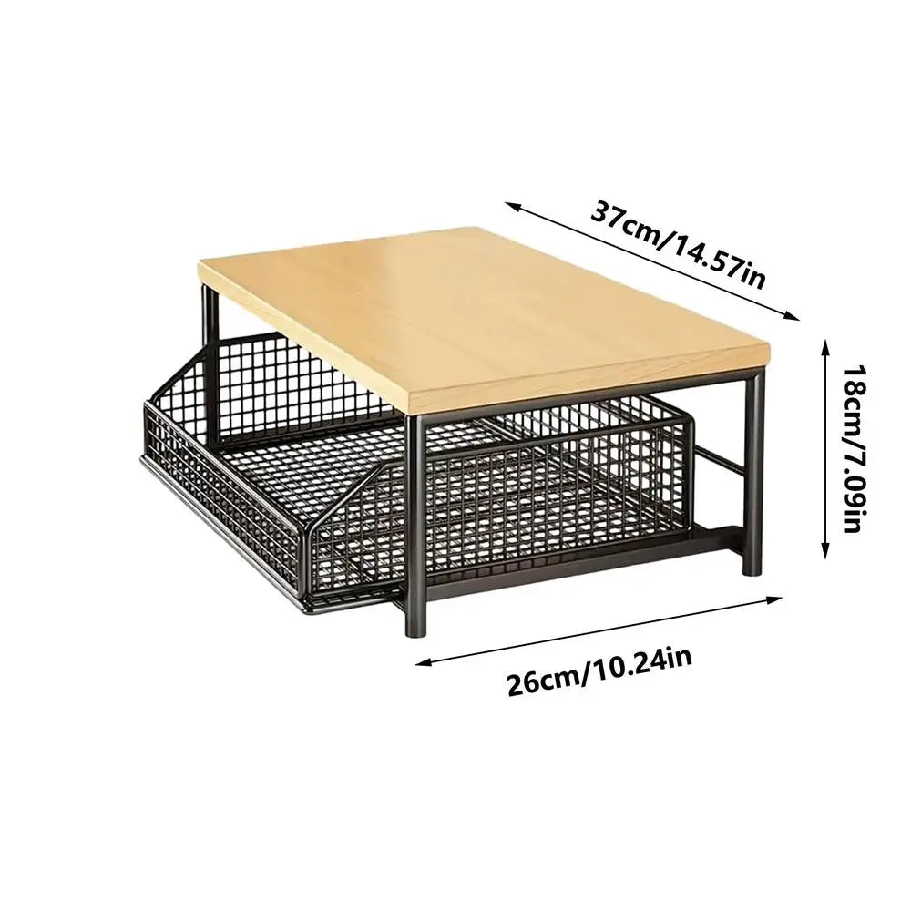 Pantry Shelves 2-Tier Vertical Holder Organizer Double-Layer Storage Shelves for Pantry Kitchen Bathroom Garage Shower Bar