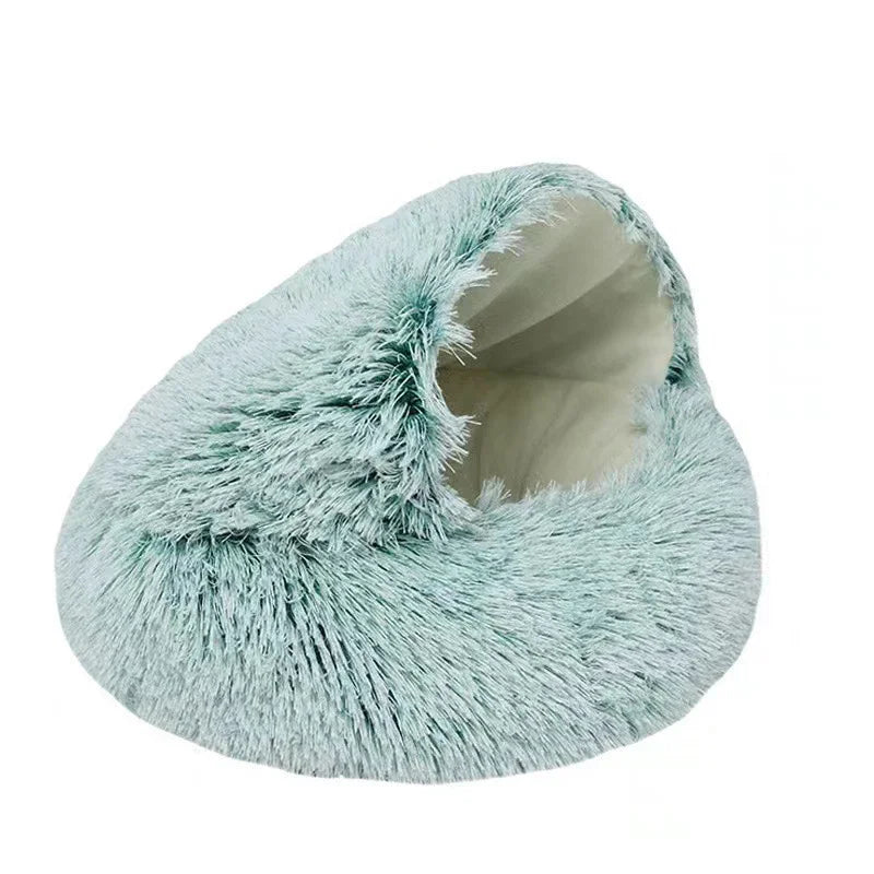 Cat Dog Bed Pet Mattress Sleeping Warm Soft Plush Pet Bed with Cover Round Nest Cave for Small Dogs kitten