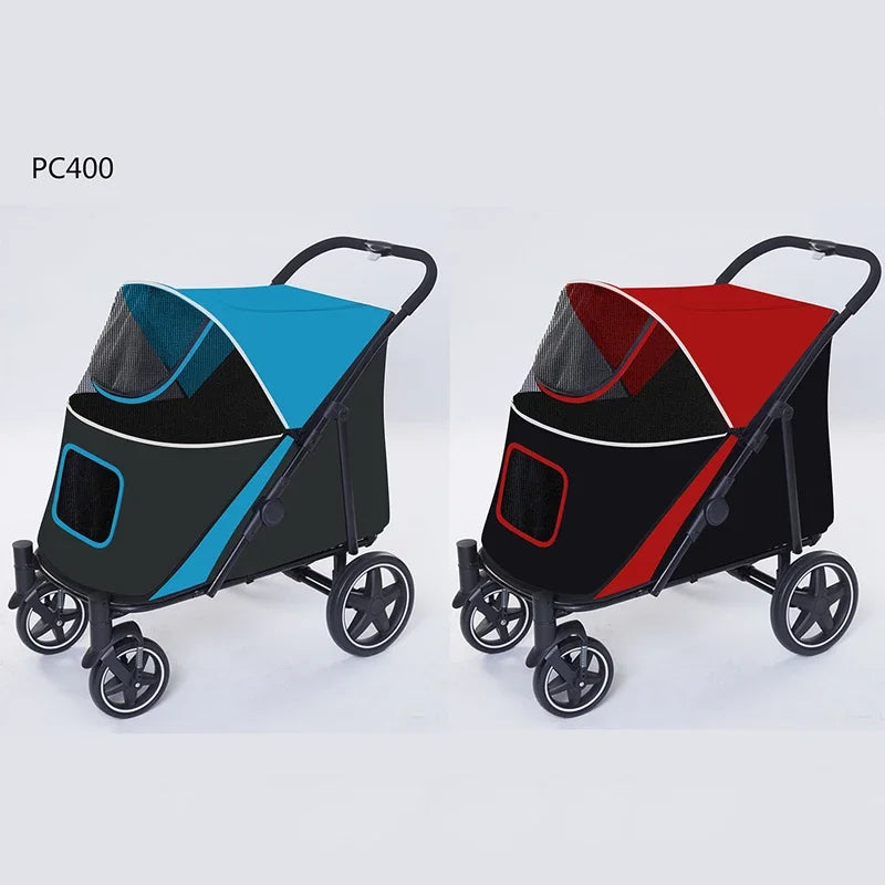 Manufacturing Large Foldable Cat Strollers, Popular Luxury Pet Dog Strollers for Travel