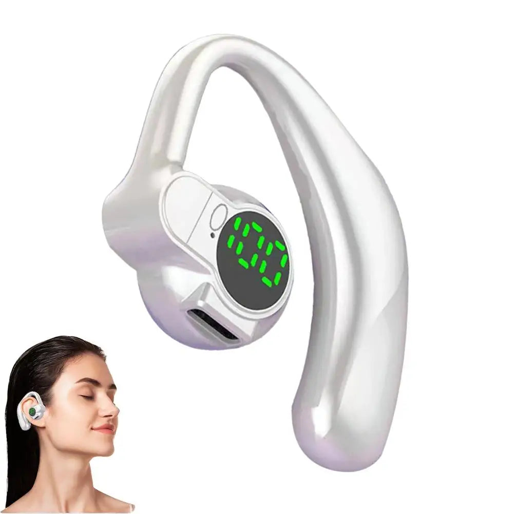 360° Rotatable Bluetooth 5.4 Earphones Single Ear Earhooks Noise Cancelling Sports Headphones Wireless Earbud with Microphone