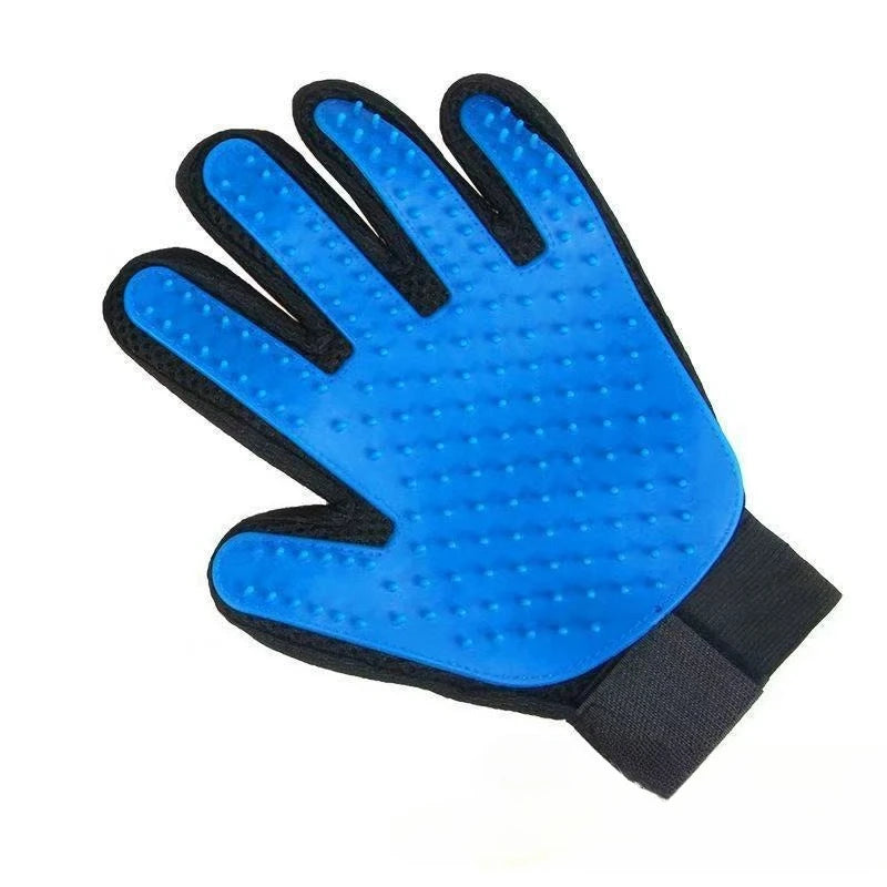 Pet Grooming Kit for Dog Cat Rabbit Fur 2 Sided Grooming Brush Bath Cleaning Glove De-Shedding De-Matting Pet Hair