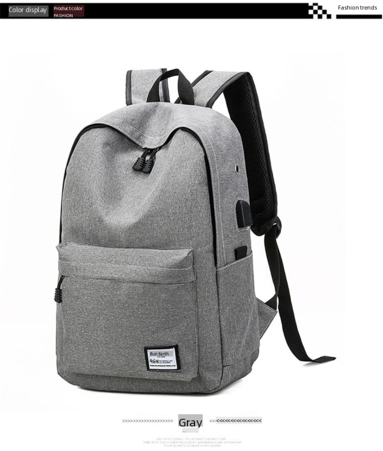 Trendy men and women Minimalist Backpack Versatile Backpack Large Capacity Student Backpack Computer Travel Bag Washable