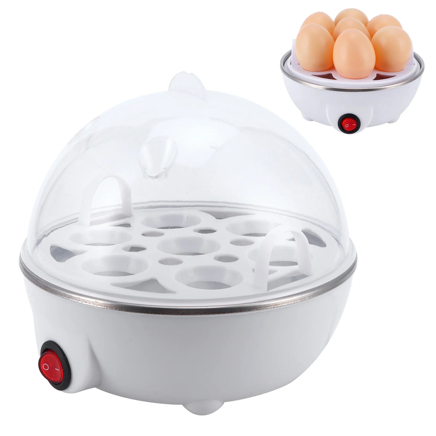 Egg Boiler Egg Cooker Electric Eggs Boiler Multifunctional Eggs Cooker Poacher for Kitchen Use Household Applicance