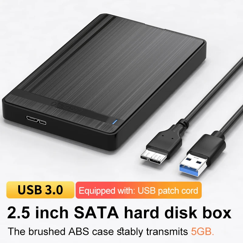 USB 3.1 2.5 inch SATA HDD SSD Enclosure 5Gbps Mobile Hard Drive External Storage Box HD Mechanical/Solid state Case Support UASP