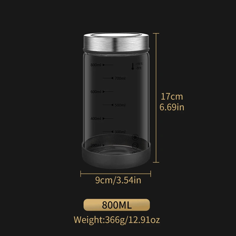 High Borosilicate Sealed Glass Bottle Kitchen Storage Jar Moisture-Proof Storage Box Household Coffee Bean Storage Jar seal pot