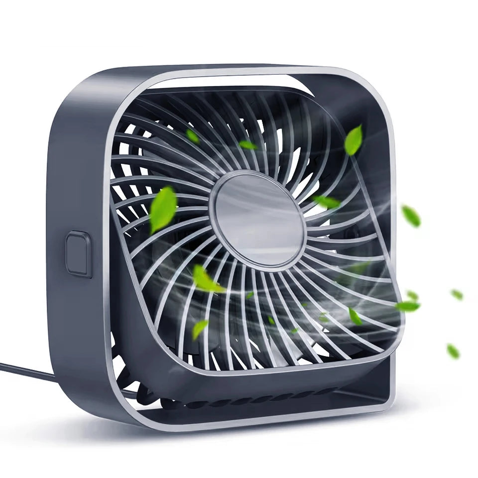 Portable desktop fan, USB powered mini desktop fan, capable of 360 ° rotation, suitable for offices, bedrooms, and study rooms