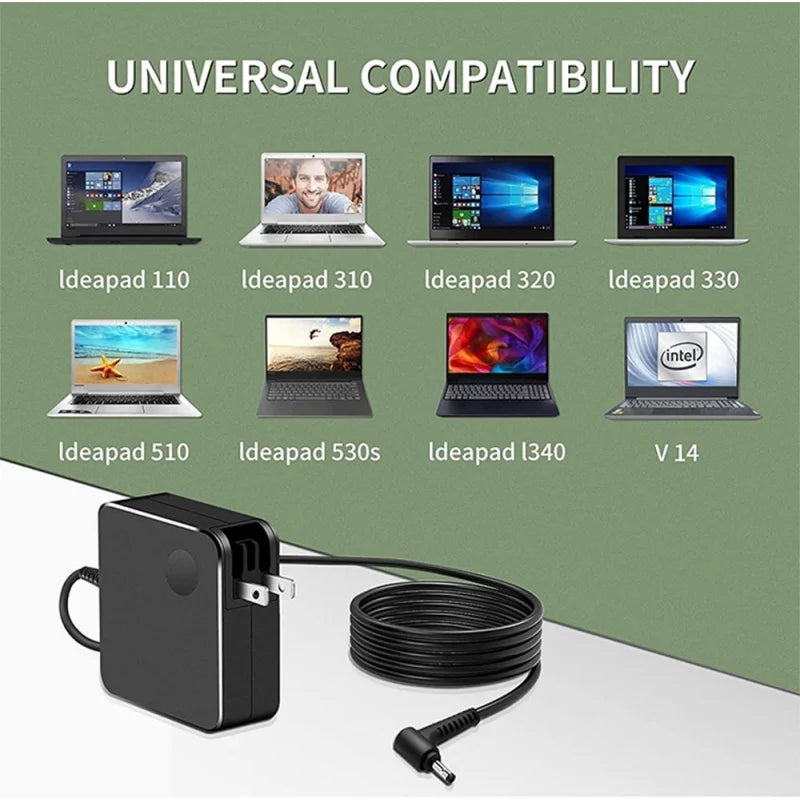 Charger for Lenovo Laptop, Ideapad 3 330 320 310 330S S340 S145, 65W 45W 7.5Ft Cable