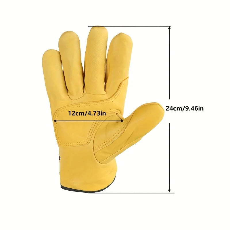 1 pair of work gloves, suitable for gardening, sports, motorcycles, driving, and welding, with soft material and elastic fit