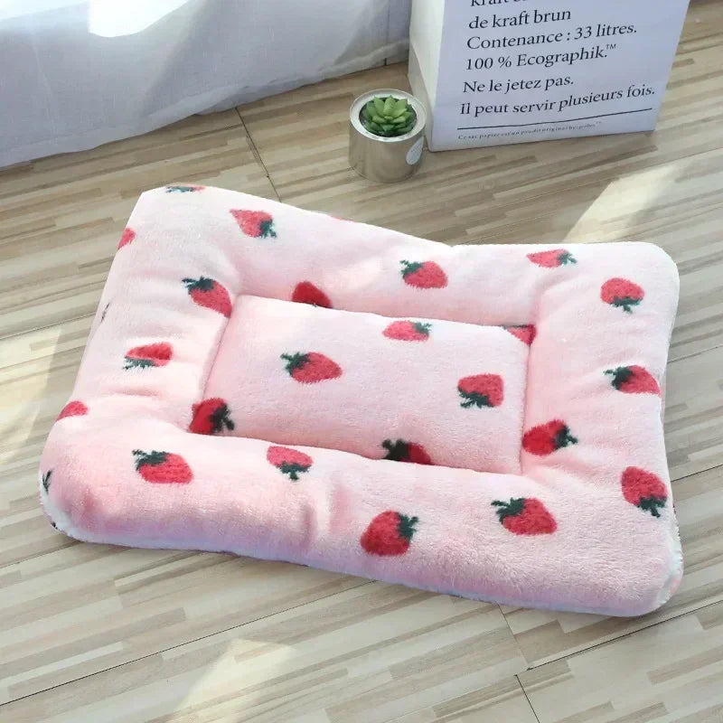 Soft Pet Bed Mats Short Plush Pet Sleeping Bed Mats for Cats Dogs Cute Pad Blanket Warm Kitten Cushion Cat Accessories