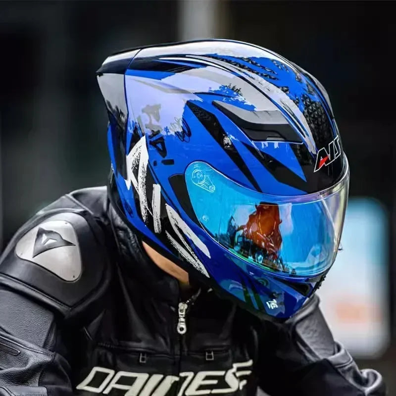 Motorcycle Helmet Full Face Double Lens Off-road Racing Helmet Capacetes De Moto DOT Certification Motocross Cascos Para Motos