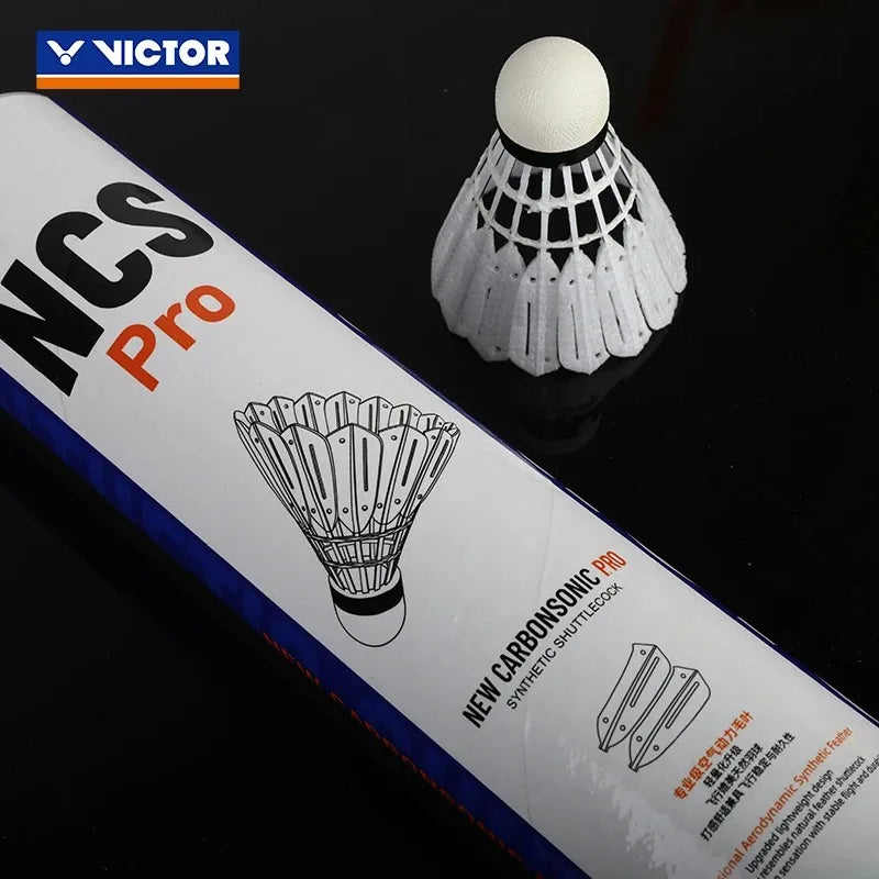 2025 Originalmarke, 1 Tube, 12 Stück NCS Pro Ball, Ausdauer, Flugstabilität, NCS PRO Kunstrasen-Badmintonball