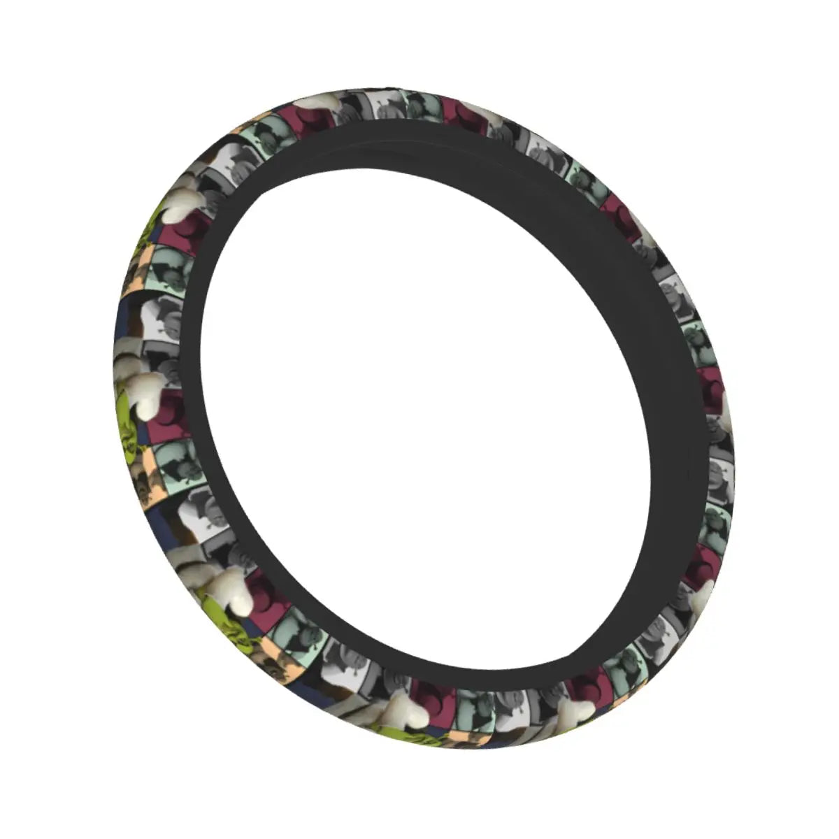 Steering Wheel Cover Shreks Meme Collage Universal Braid On The Steering Wheel Cover Car-styling Elastische Automobile Accessory