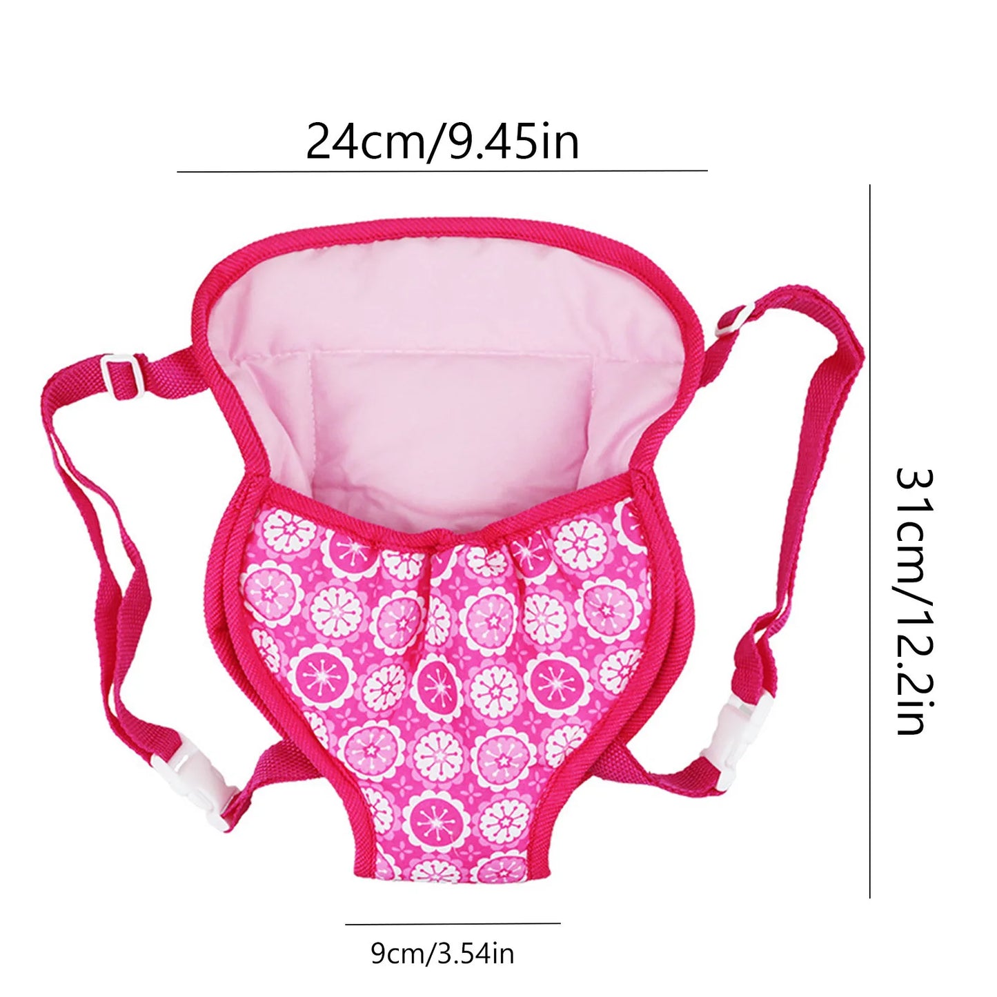 Dolls Out Going Carry Bag Sleeping Bag Doll Accessory for 43cm Baby New Born Doll Fits 15 To 18 Inch Doll Backpack Bag