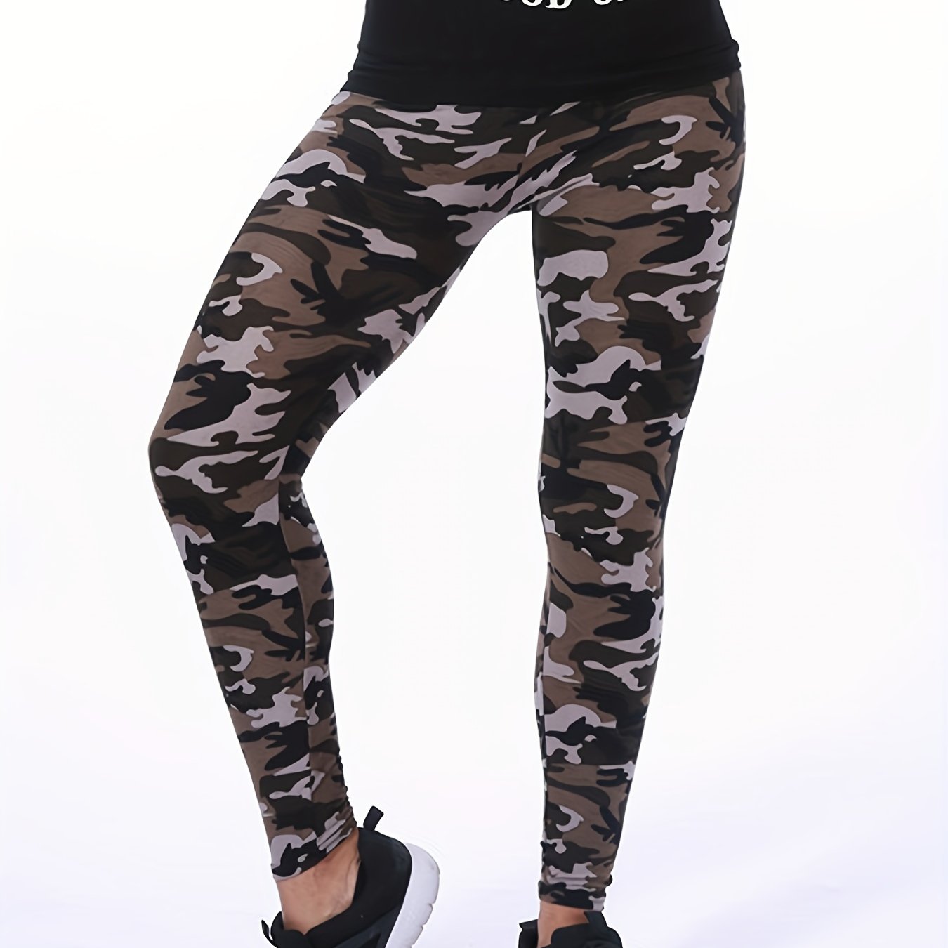 Leggings fleuris taille haute pour femme | Pantalon de jogging décontracté