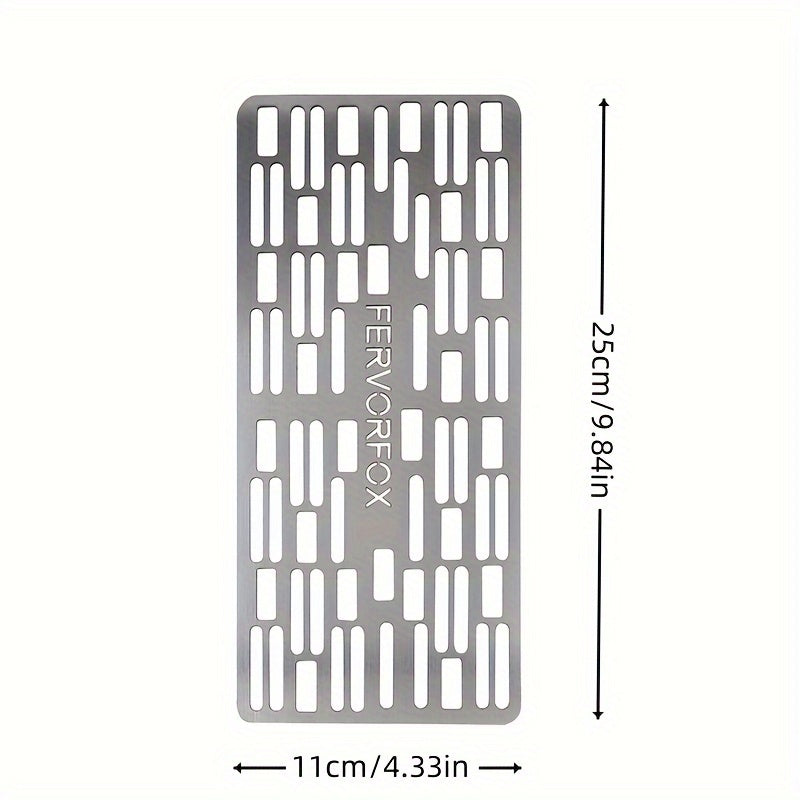 1pc, BBQ Grill, Camping Baking Tray, Hick Barbecue Grid Replacement Net, Stainless Steel Grill Net, Portable Picnic Grill, Home Barbecue Plate, Outdoor Tool, Cookware, BBQ Accessories, Grill Accessories