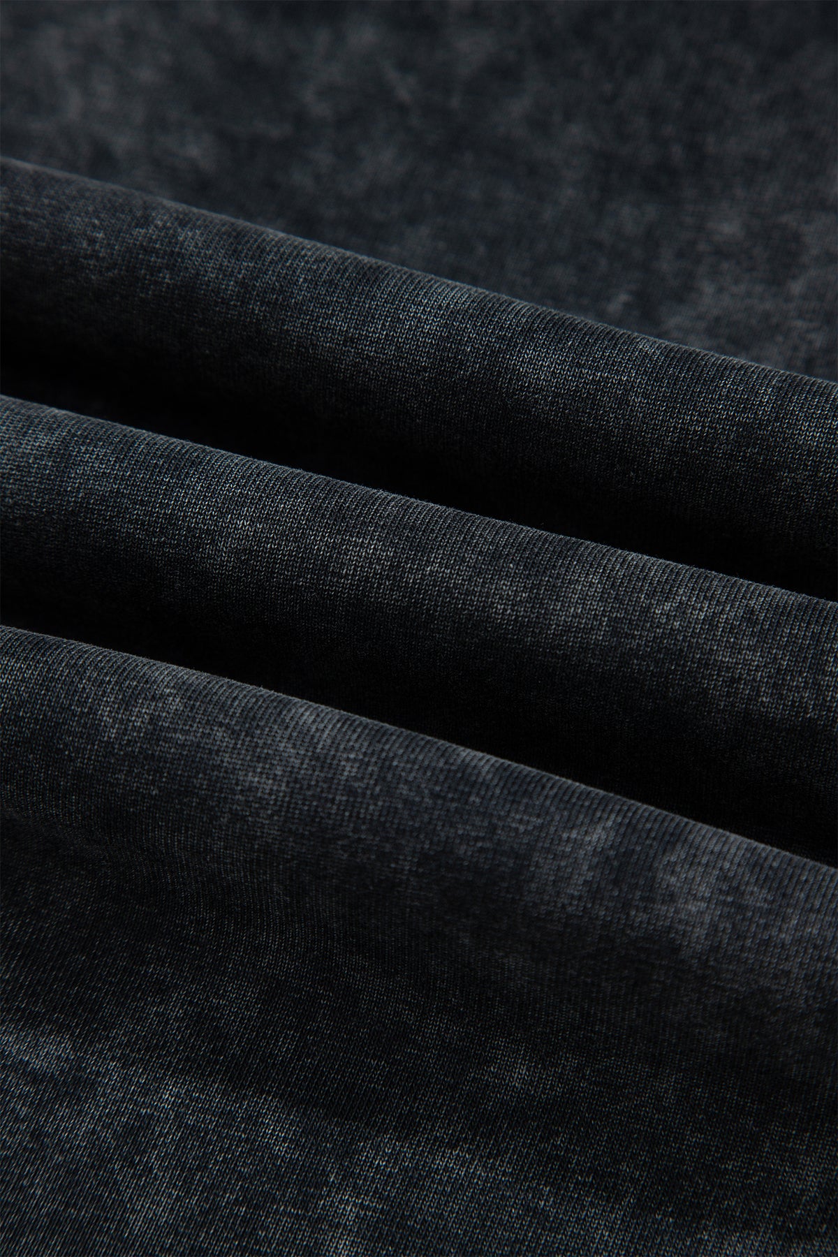 Black Mineral Wash Raw Seam Drawstring Elastic Waist Barrel Pants