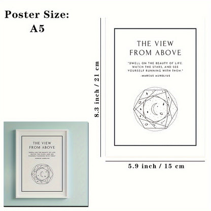 1pc Large Size, Modern Art Design, Minimalist Style, Stoicism Poster, No Frames Included, Gift For Room Decor, Kitchen Dining Room Wall Painting