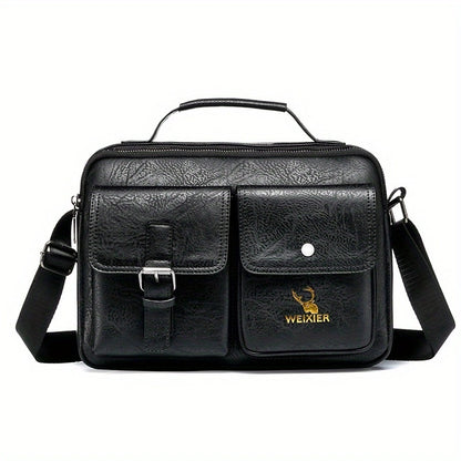 WEIXIER Herren-Umhängetasche, kompatibel mit / - Verstellbare Business- und Freizeit-Schultertasche, Bürotasche, Geschenk für Ehemann, Freund (Material)