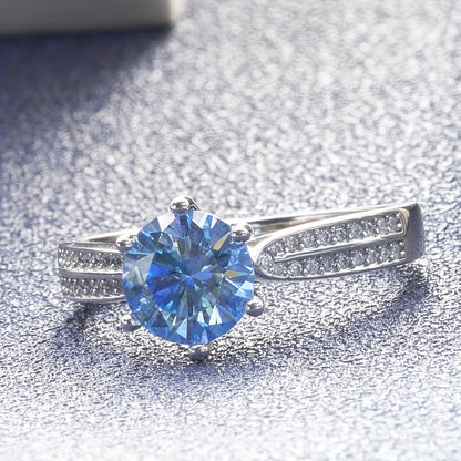Tancise Original 925 Sterling Silber Ring Moissanit mit Zertifikat Feiner Schmuck Verlobungsringe für Damen