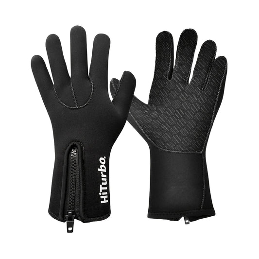 Hiturbo 3-mm-Neoprenhandschuhe, perfekt zum Surfen, Kajakfahren, Schnorcheln, Segeln und Bootfahren – Fünf-Finger-Design für maximale Beweglichkeit