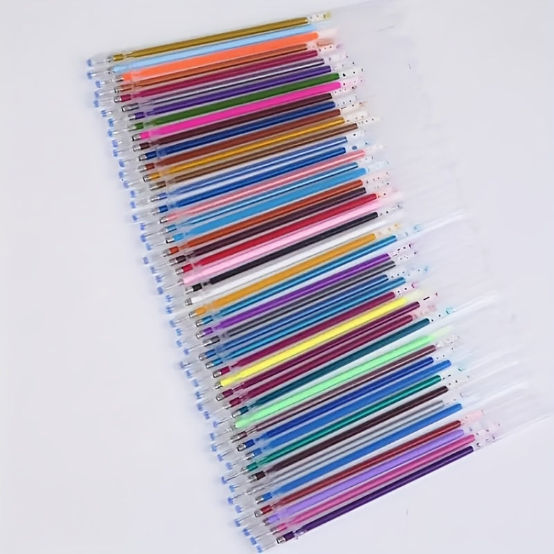 24pcs Glitter Gel Pen Refills - Multicolor Ink Replacement Cartridges for Art, Crafts & Writing - Gel Ink Pen Refills Set, Writing Instruments|Organized Display|Durable Plastic