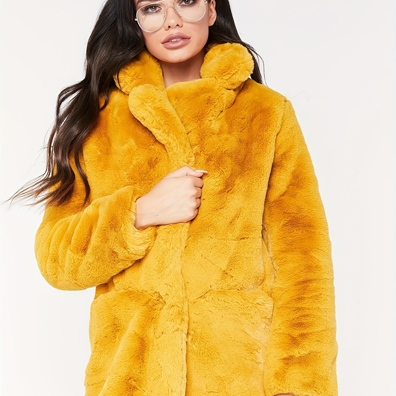 Winterwarmer, flauschiger, lockerer Mantel, lässige, langärmelige Teddy-Oberbekleidung, Damenbekleidung