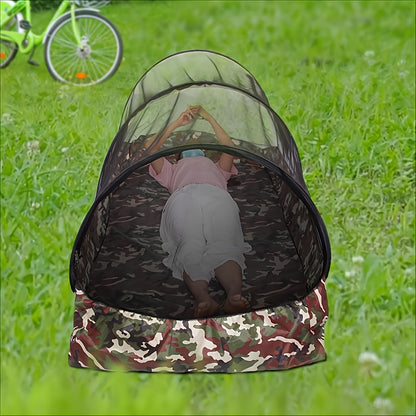 1pc Outdoor Camping Mosquito Net, Classic Camo Insect Repellent Camping Tent, Ideal For BBQ
