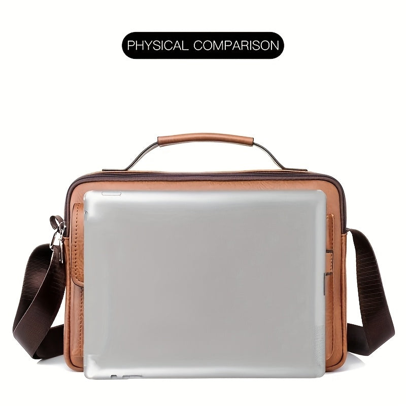 WEIXIER Herren-Umhängetasche, kompatibel mit / - Verstellbare Business- und Freizeit-Schultertasche, Bürotasche, Geschenk für Ehemann, Freund (Material)