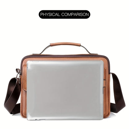 WEIXIER Herren-Umhängetasche, kompatibel mit / - Verstellbare Business- und Freizeit-Schultertasche, Bürotasche, Geschenk für Ehemann, Freund (Material)