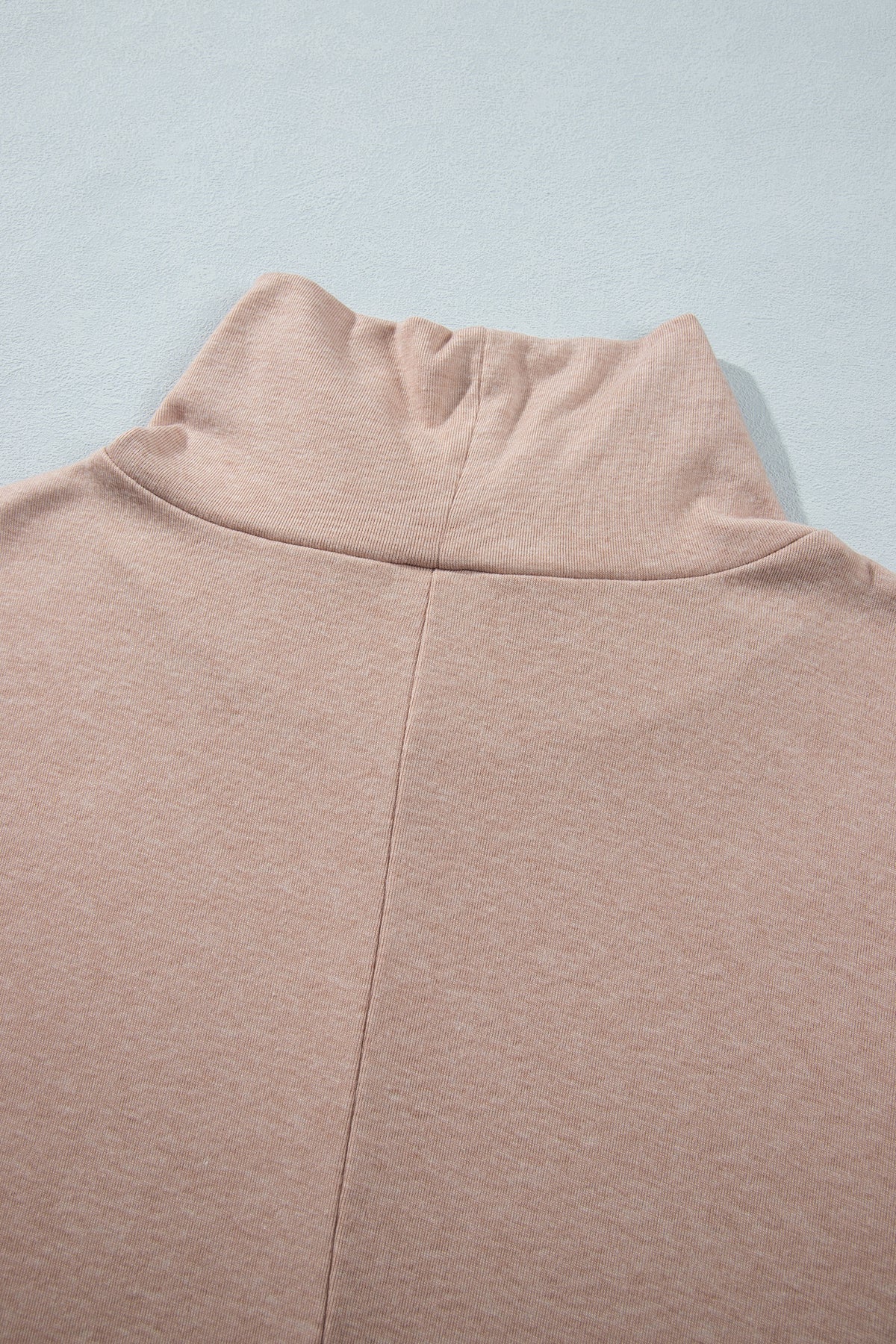 Smoke Gray High Neck Long Sleeve Top