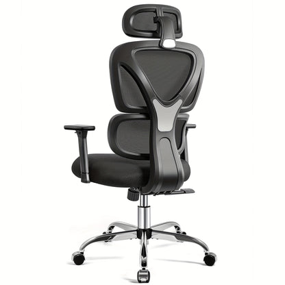 KERDOM Ergonomic Office Chair, Home Desk Chair, Comfy Breathable Mesh Task Chair, High Back Thick Cushion Computer Chair with Headrest and 3D Armrests, Adjustable Height Gaming Chair