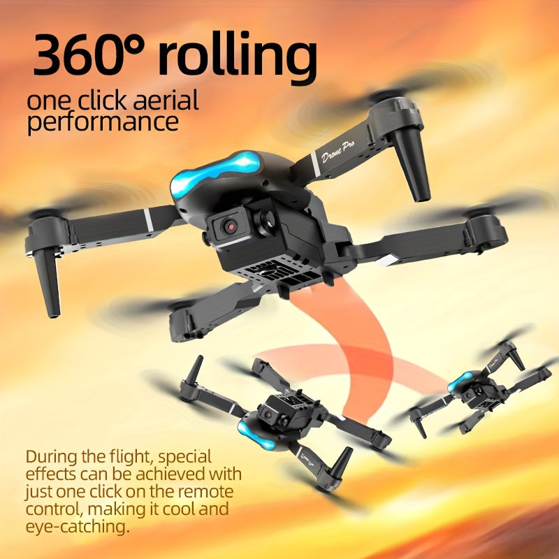 Dual Camera Foldable E99 Drone - RC Drone Toy for Beginners, Indoor and Outdoor UAV - Affordable Halloween Christmas Gift