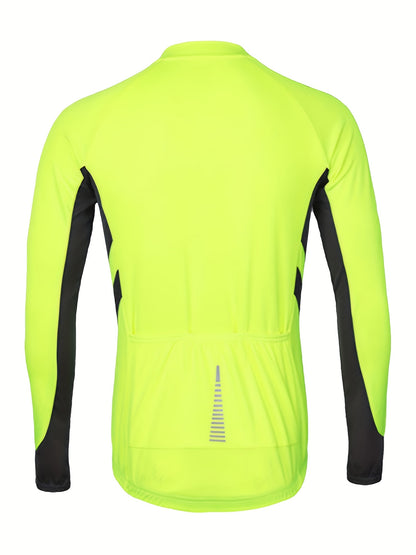 Schnelltrocknendes, atmungsaktives Herren-Radtrikot mit Tasche und Reißverschluss