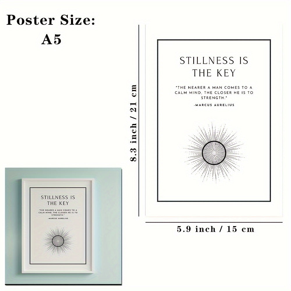 1pc Large Size, Modern Art Design, Minimalist Style, Stoicism Poster, No Frames Included, Gift For Room Decor, Kitchen Dining Room Wall Painting