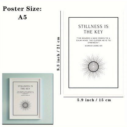 1pc Large Size, Modern Art Design, Minimalist Style, Stoicism Poster, No Frames Included, Gift For Room Decor, Kitchen Dining Room Wall Painting