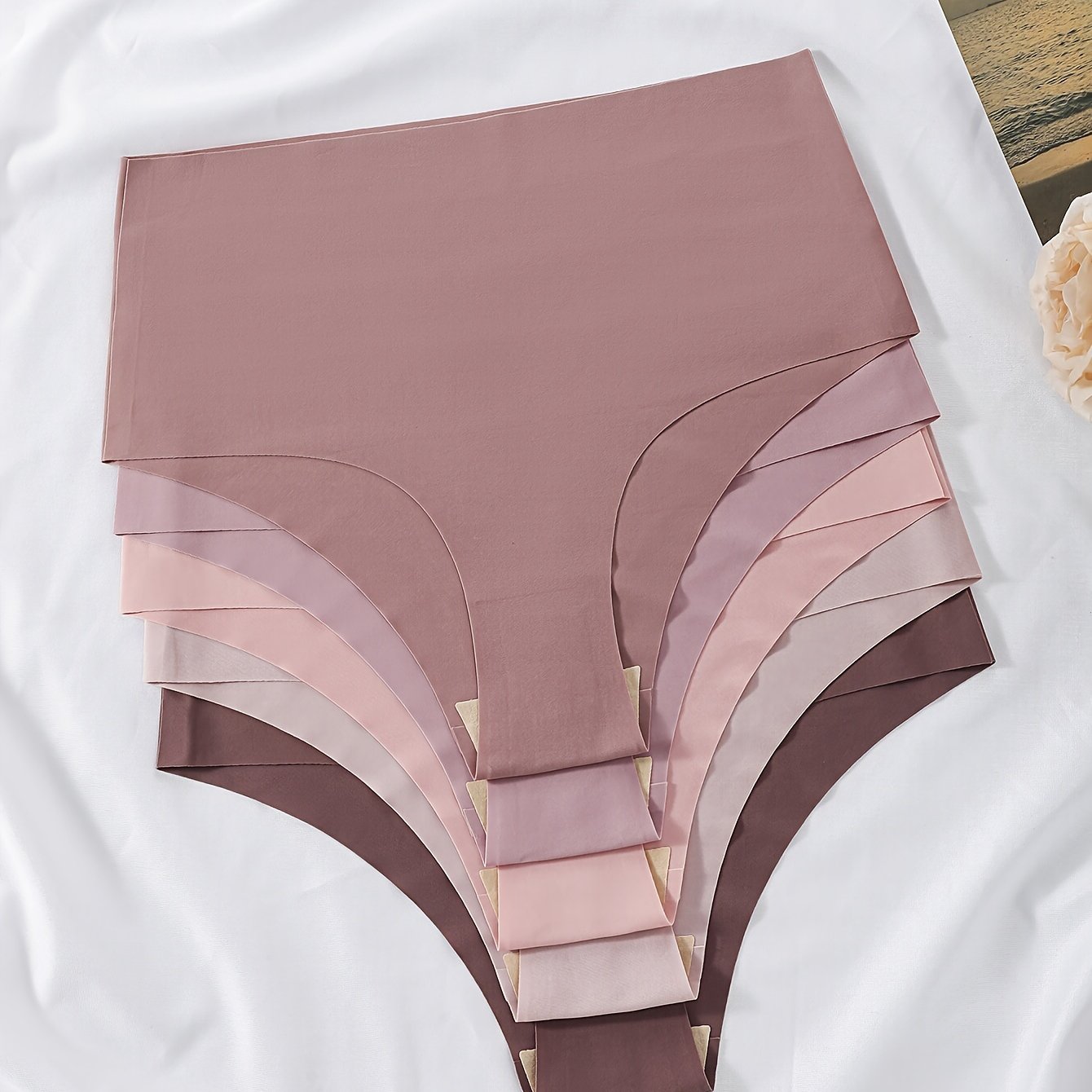 5er-Pack nahtlose Slips mit hohem Bund in verschiedenen Farben, Damenunterwäsche &amp; Dessous