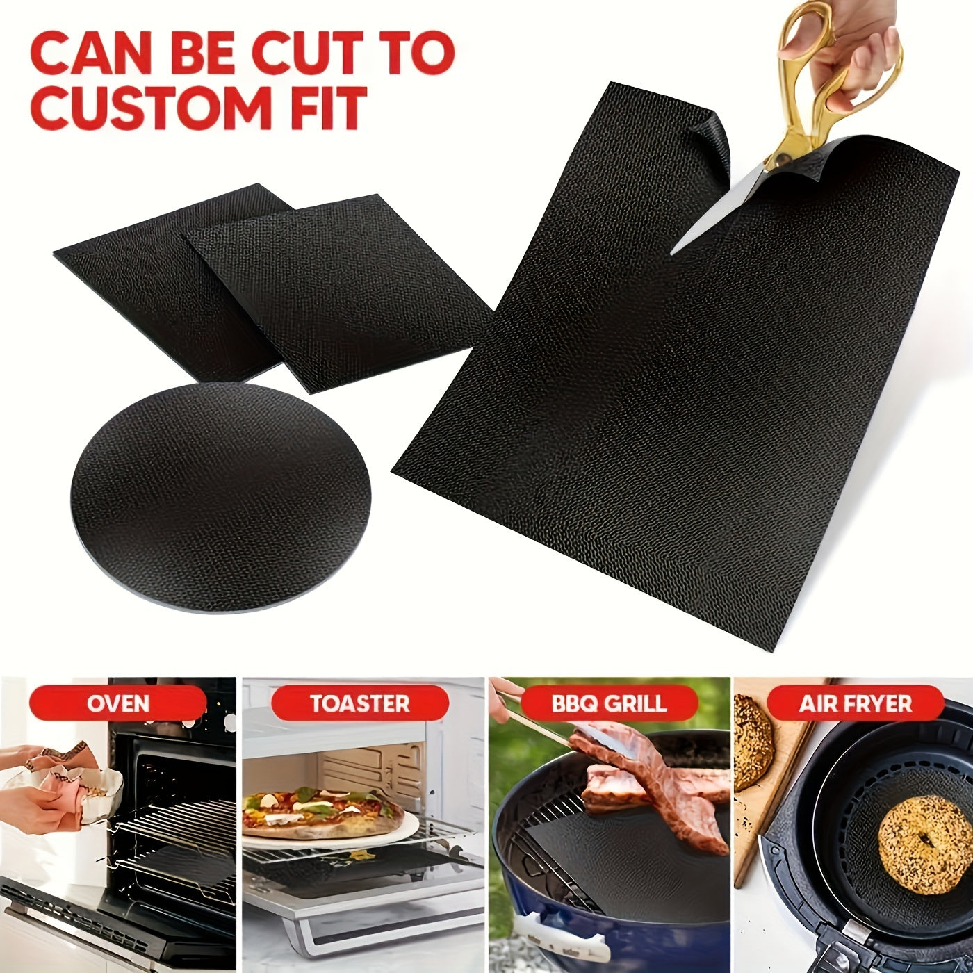 2pcs Non Stick Oven Liners for Bottom Of Electric Oven Thick Heavy Duty Oven Liners for Bottom Of Oven Mat for Bottom Of Oven Oven Liner for Electric Gas Grill, Free Party Favors BBQ Accessories Beech Vacation Essential