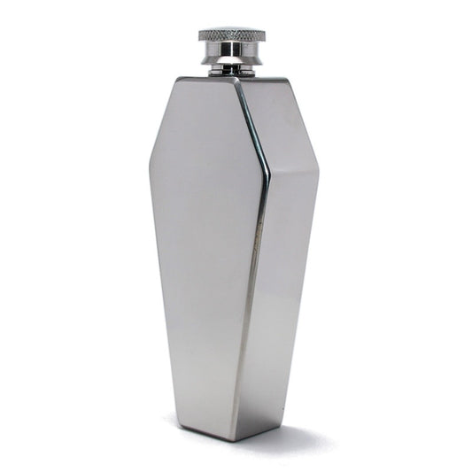 1pc Mini Hip Flask 3.38oz Coffin Shape Stainless Steel Portable Water Bottle, Gift For Men, Drinkware For Restaurants, Cafes, Bars
