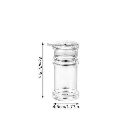 1pc Portable Clear Oil Pot - Seasoning Bottle with Sauce Dispenser for BBQ Kitchen - Reusable Plastic Spice Jar for Olive, Soy Sauce, Vinegar, and More Kitchen Essentials
