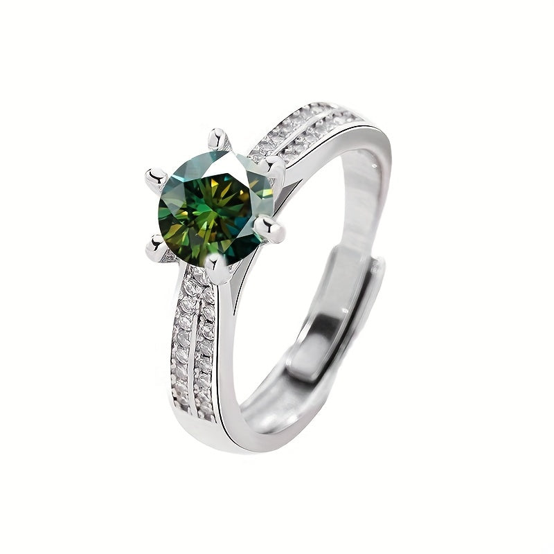 Tancise Original 925 Sterling Silber Ring Moissanit mit Zertifikat Feiner Schmuck Verlobungsringe für Damen