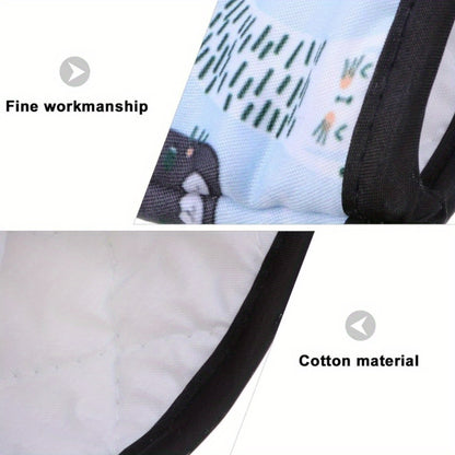[1 Pair Heat Resistant Gloves] 1 Pair Oven Gloves, Thickened Insulated Gloves, Heat Resistant Anti Scalding Gloves, Oven Gloves For Kitchen, Gauntlet Oven Mitts Breathable For Cake Cookware Microwave Pizza Chef Pot BBQ, Kitch