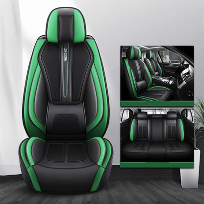 Full Set Car Seat Covers, Sport Style, Universal Fit, Full Coverage, Breathable Mesh, Lumbar Support, Trendy Automotive Seat Protector, All-Season