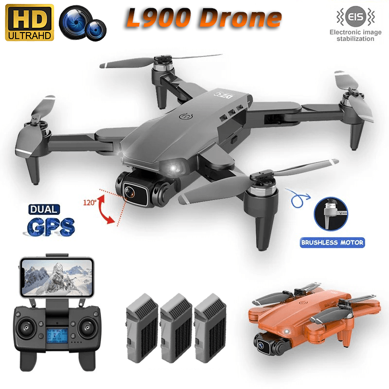 L900 GPS Drone HD Dual Camera Professional Aerial Photography Brushless Motor Optical Flow Positioning GPS Return Foldable Quadcopter
