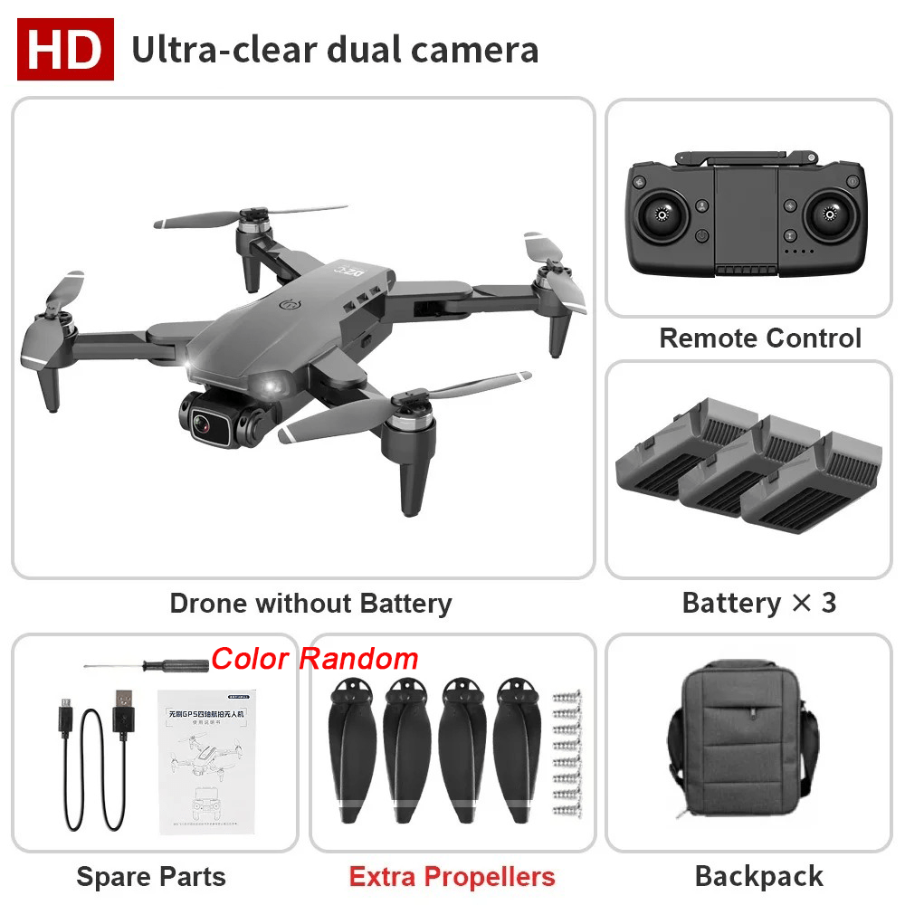 L900 GPS Drone HD Dual Camera Professional Aerial Photography Brushless Motor Optical Flow Positioning GPS Return Foldable Quadcopter