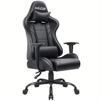 Gaming Chair Office Chair High Back Racing Computer Chair PU Leather Adjustable Seat Height Swivel Chair Ergonomic Executive Chair with Headrest