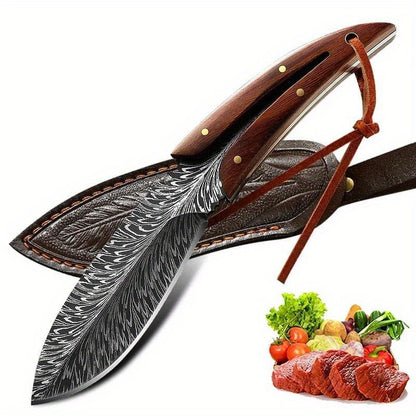 Professional Kitchen Knives with Knife Sheath Stainless Steel Boning Knife Vegetable Cutter Fruit Paring Knife for Hobby Knife