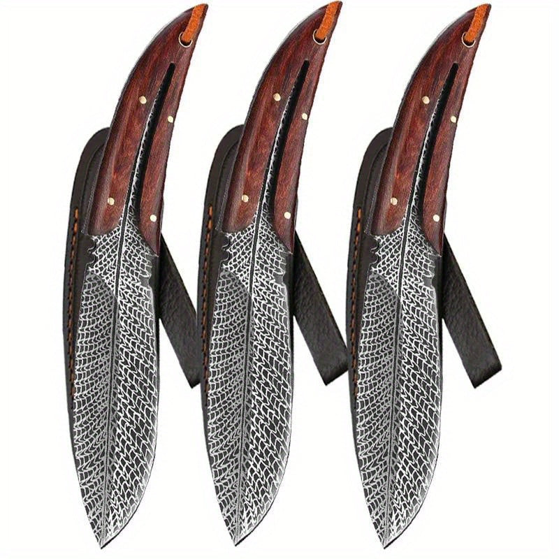 Professional Kitchen Knives with Knife Sheath Stainless Steel Boning Knife Vegetable Cutter Fruit Paring Knife for Hobby Knife