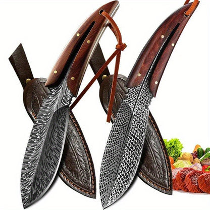 Professional Kitchen Knives with Knife Sheath Stainless Steel Boning Knife Vegetable Cutter Fruit Paring Knife for Hobby Knife
