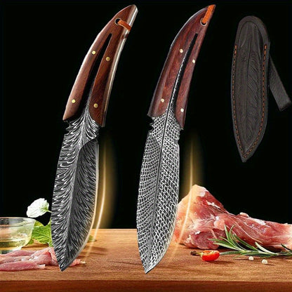 Professional Kitchen Knives with Knife Sheath Stainless Steel Boning Knife Vegetable Cutter Fruit Paring Knife for Hobby Knife